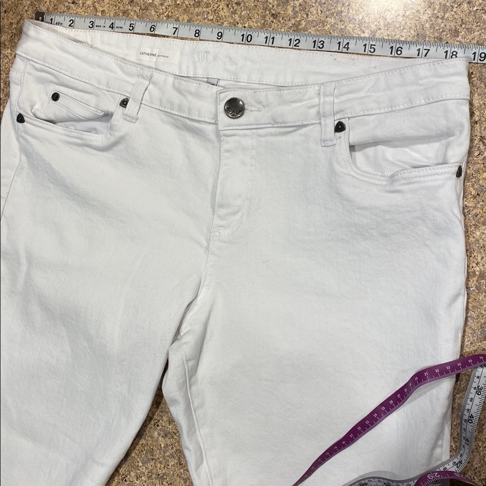 Kut From The Kloth Catherine Boyfriend White Jeans Size 16 Style KP494MF2 - Picture 16 of 17